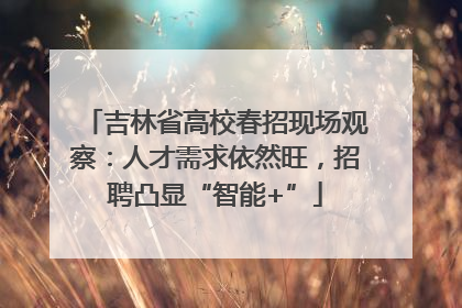 吉林省高校春招现场观察：人才需求依然旺，招聘凸显“智能+”